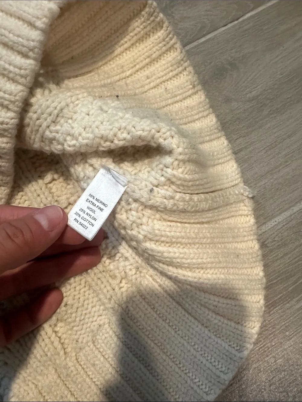 Banana Republic Cozy Cream Cable-Knit Shawl Collar Sweater